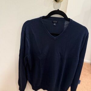 J. Crew Men's Deep Blue V-Neck Sweater WORN ONCE